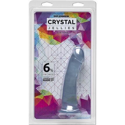 CRYSTAL JELLIES SLIM DONG 16CM - TRANSLÚCIDO - 002
