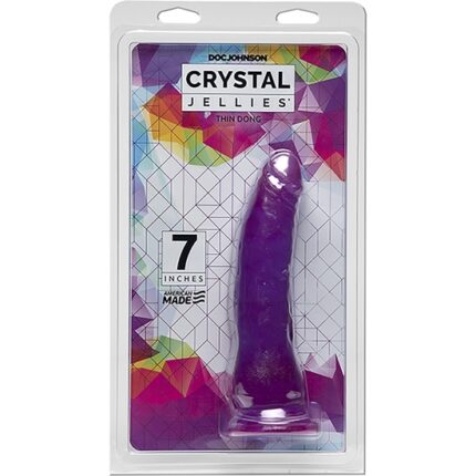 CRYSTAL JELLIES THIN DONG 18CM - MORADO - 002