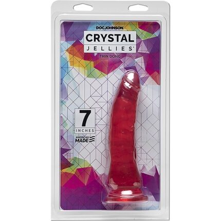 CRYSTAL JELLIES THIN DONG 18CM - ROSA - 002