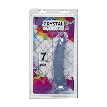 CRYSTAL JELLIES THIN DONG 18CM - TRANSLÚCIDO - 002