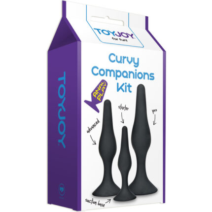 CURVY COMPANIONS KIT 3 PLUGS SILICONA NEGRO - 002