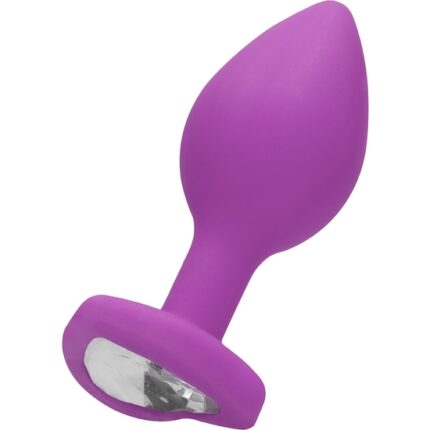 DIAMOND HEART BUTT PLUG - GRANDE - MORADO - 001