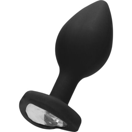 DIAMOND HEART BUTT PLUG - REGULAR - NEGRO - 001