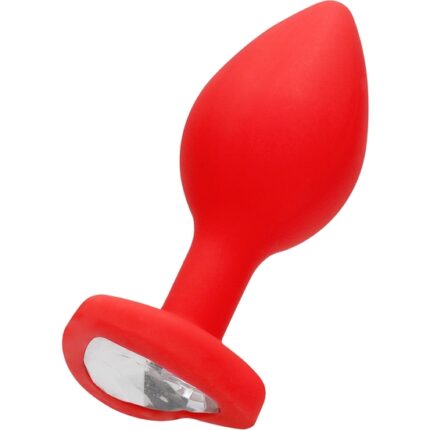 DIAMOND HEART BUTT PLUG - REGULAR - ROJO - 001