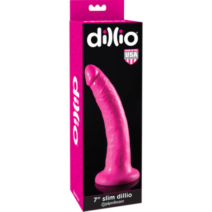 DILDO 19 CM DELGADO ROSA - 002