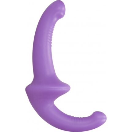 DILDO CON ARNÉS SIN SUJECCIÓN SILICONA - MORADO - 001