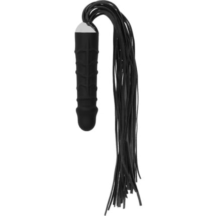 DILDO DE SILICONA CON COLA 30CM - NEGRO - 001