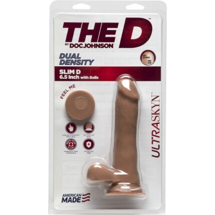 DILDO DELGADO ULTRASKYN 16.50 CM - CARAMELO - 002
