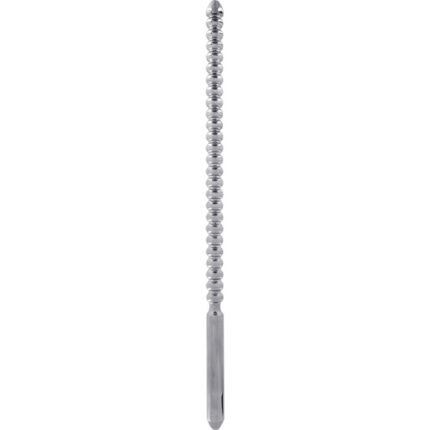 DIP STICK RIBBED- PENIS PLUG 10 MM - PLATA - 001