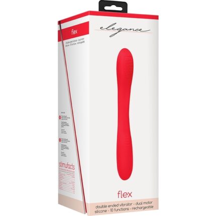 DOBLE PENETRACION VIBRADOR FLEX ROJO - 002