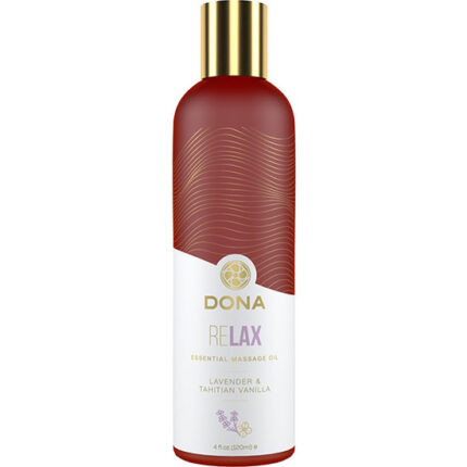 DONA - ACEITE ESENCIAL DE MASAJE RELAX LAVANDA Y VAINILLA DE TAHITÍ 120 ML - 001