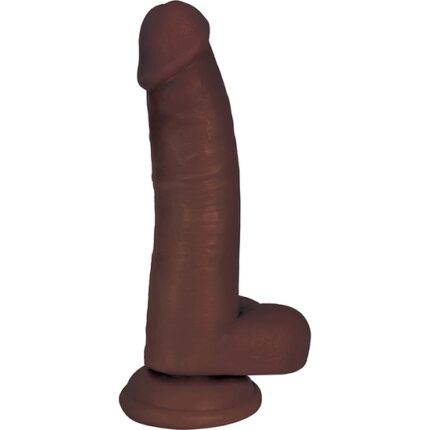 DONG DE 20 CM CON TESTÍCULOS - MARRON - 001