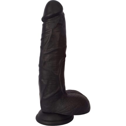 DONG DE 22 CM CON TESTÍCULOS - NEGRO - 001
