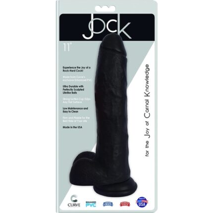 DONG DE 27 CM CON TESTICULOS - NEGRO - 002