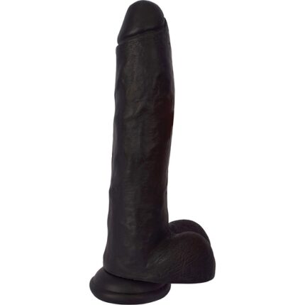 DONG DE 27 CM CON TESTICULOS - NEGRO - 001