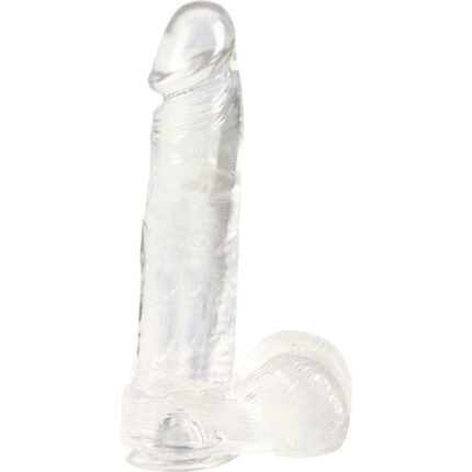 DONG DILDO REALÍSTICO TRANSPARENTE GRANDE - 001