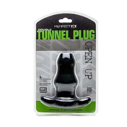 DOUBLE TUNNEL PLUG LARGE - NEGRO - 002