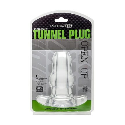 DOUBLE TUNNEL PLUG LARGE - TRANSPARENTE - 002