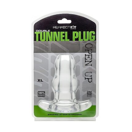 DOUBLE TUNNEL PLUG XL - TRANSPARENTE - 002