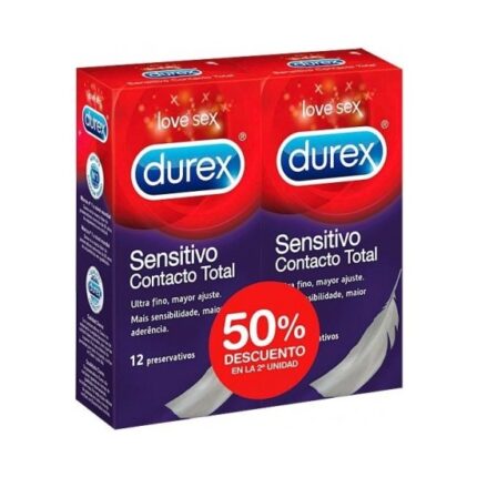 DUREX DUPLO SENSITIVO CONTACTO TOTAL 2X12 UDS - 001