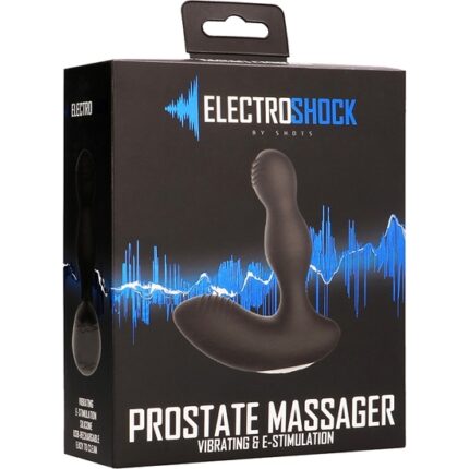E-STIMULATION MASAJEADOR PRÓSTATA CON VIBRADOR - NEGRO - 002