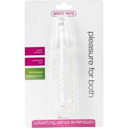 ELEFANTE VIBRADOR EXTENSION PARA EL PENE TRANSPARENTE - 002