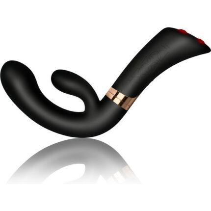 ENIGMA VIBRADOR RAMPANTE DE SILICONA - NEGRO - 001