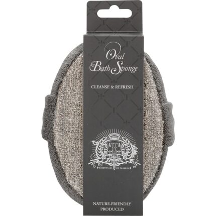 ESPONJA DE BAÑO OVALADA - GRIS - 002