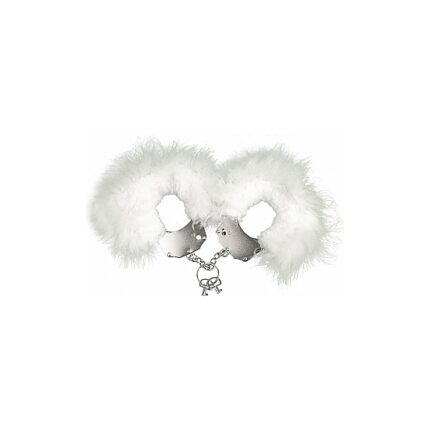 ESPOSAS DE METAL Y PELUCHE - BLANCO - 001