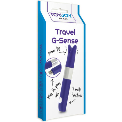 ESTIMULADOR CON VIBRADOR DE VIAJE MORADO - 002