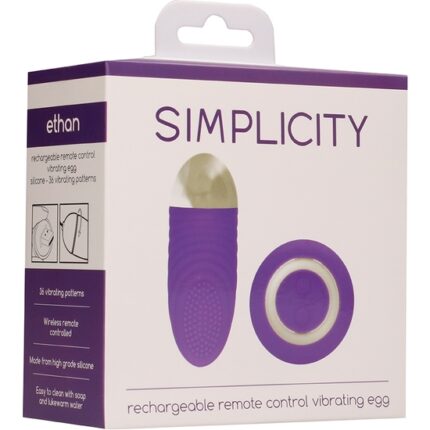 ETHAN HUEVO VIBRADOR CONTROL REMOTO MORADO - 002