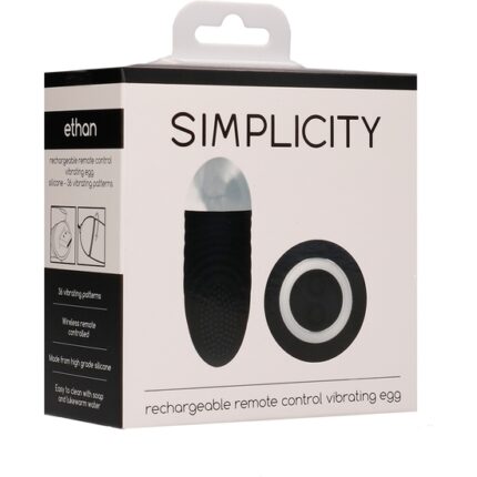 ETHAN HUEVO VIBRADOR CONTROL REMOTO NEGRO - 002