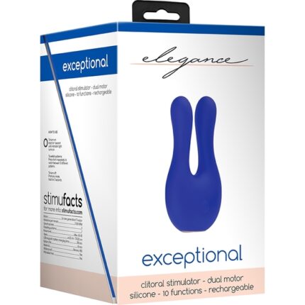 EXCEPTIONAL ESTIMULADOR DUAL PARA CLÍTORIS - AZUL - 002