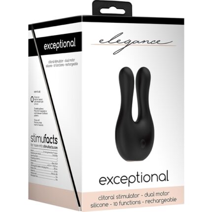 EXCEPTIONAL ESTIMULADOR DUAL PARA CLÍTORIS - NEGRO - 002