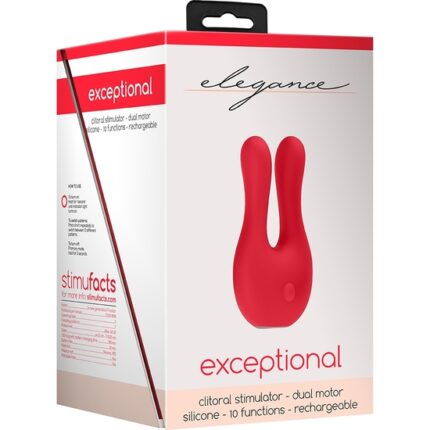 EXCEPTIONAL ESTIMULADOR DUAL PARA CLÍTORIS - ROJO - 002