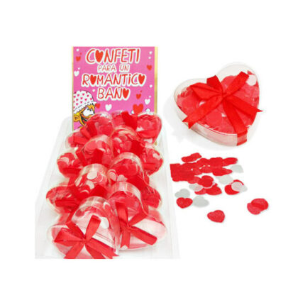 EXPOSITOR 8UDS CONFETTI CORAZÓN BAÑO AROMÁTICO FRESA - 001