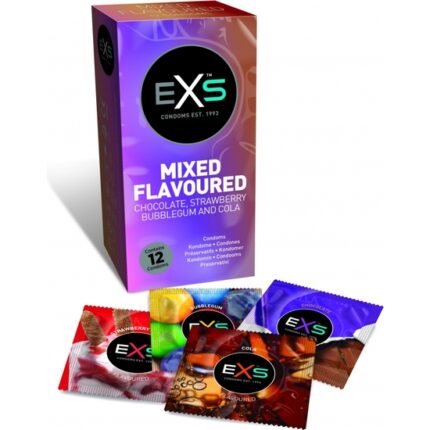 EXS CONDOMS - PRESERVATIVOS SABORES 12 PACK - 001