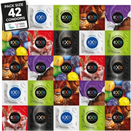 EXS PACK PRESERVATIVOS VARIADOS SABORES - 42 UDS - 001