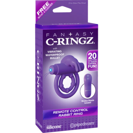 FANTASY C-RINGZ ANILLO VIBRADOR CONTROL REMOTO MORADO - 002