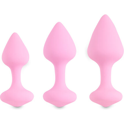 FEELZTOYS - BIBI KIT DE 3 PLUGS SILICONA - ROSA - 002