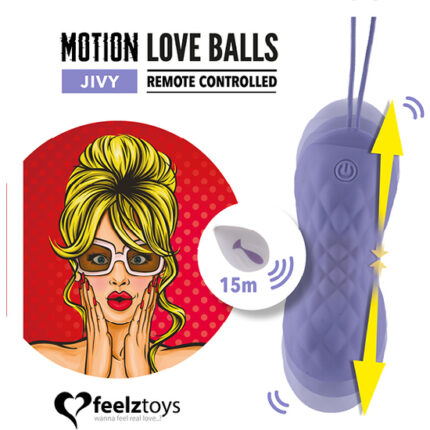 FEELZTOYS - BOLAS DE AMOR CON MOVIMIENTO A CONTROL REMOTO JIVY - 002