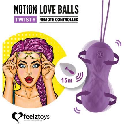 FEELZTOYS - BOLAS DE AMOR CON MOVIMIENTO A CONTROL REMOTO TWISTY - 002