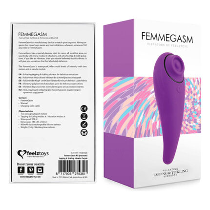 FEELZTOYS - FEMMEGASM VIBRADOR PARA TAPPING Y COSQUILLAS VIOLETA - 002