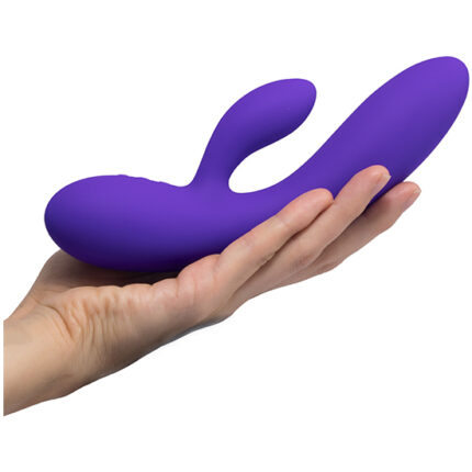 FEELZTOYS - LEA RABBIT VIBRADOR DOBLE MEDIANO MORADO GLITTER - 002