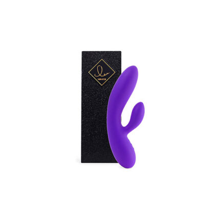 FEELZTOYS - LEA RABBIT VIBRADOR DOBLE MEDIANO MORADO GLITTER - 001