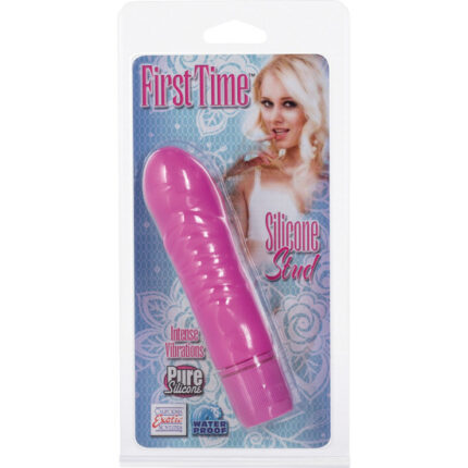 FIRST TIME VIBRADOR SILICONA ROSA - 002