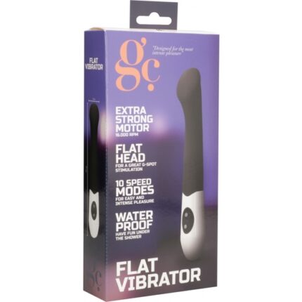 FLAT VIBRADOR SILICONA NEGRO - 002