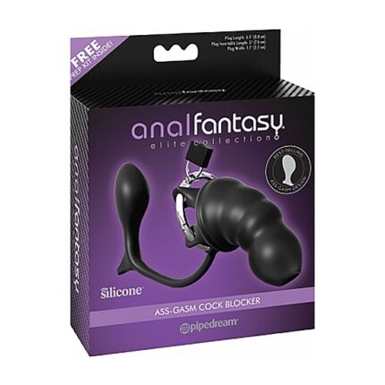 FUNDA CASTIDAD CON PLUG - NEGRO - 002