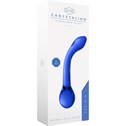 G-RIDER DILDO DE CRISTAL AZUL - 002