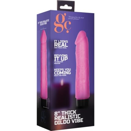 GC PENE VIBRADOR THICK REALÍSTICO 20CM - ROSA - 002